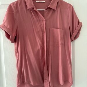 Shasa Dusty Rose Button-Down Shirt